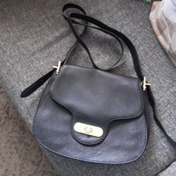 Talbots Black Leather Handbag