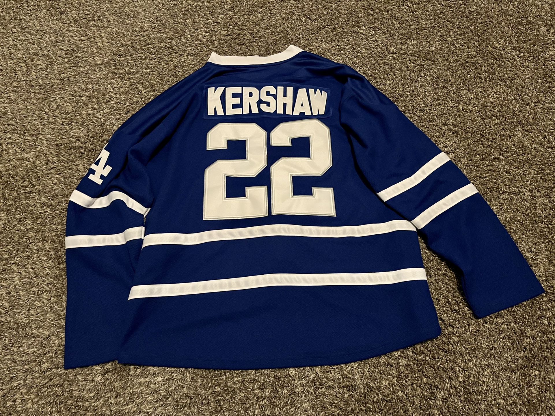 Brand New Blue Dodgers Hockey Jersey Clayton Kershaw Size M,L,XL,2XL & 3XL  for Sale in Los Angeles, CA - OfferUp
