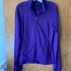 Ladies Purple Size Medium Athletic Zip Up