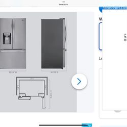 French Door LG Refrigerator 