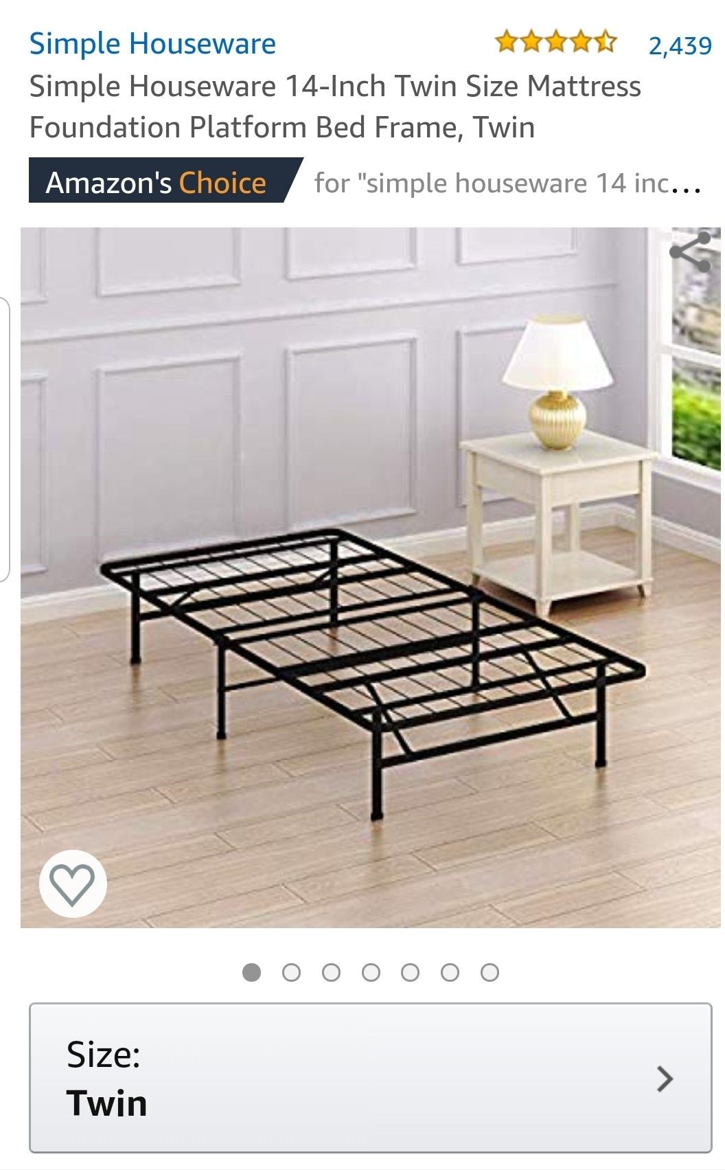 Twin Bed Frame Like New