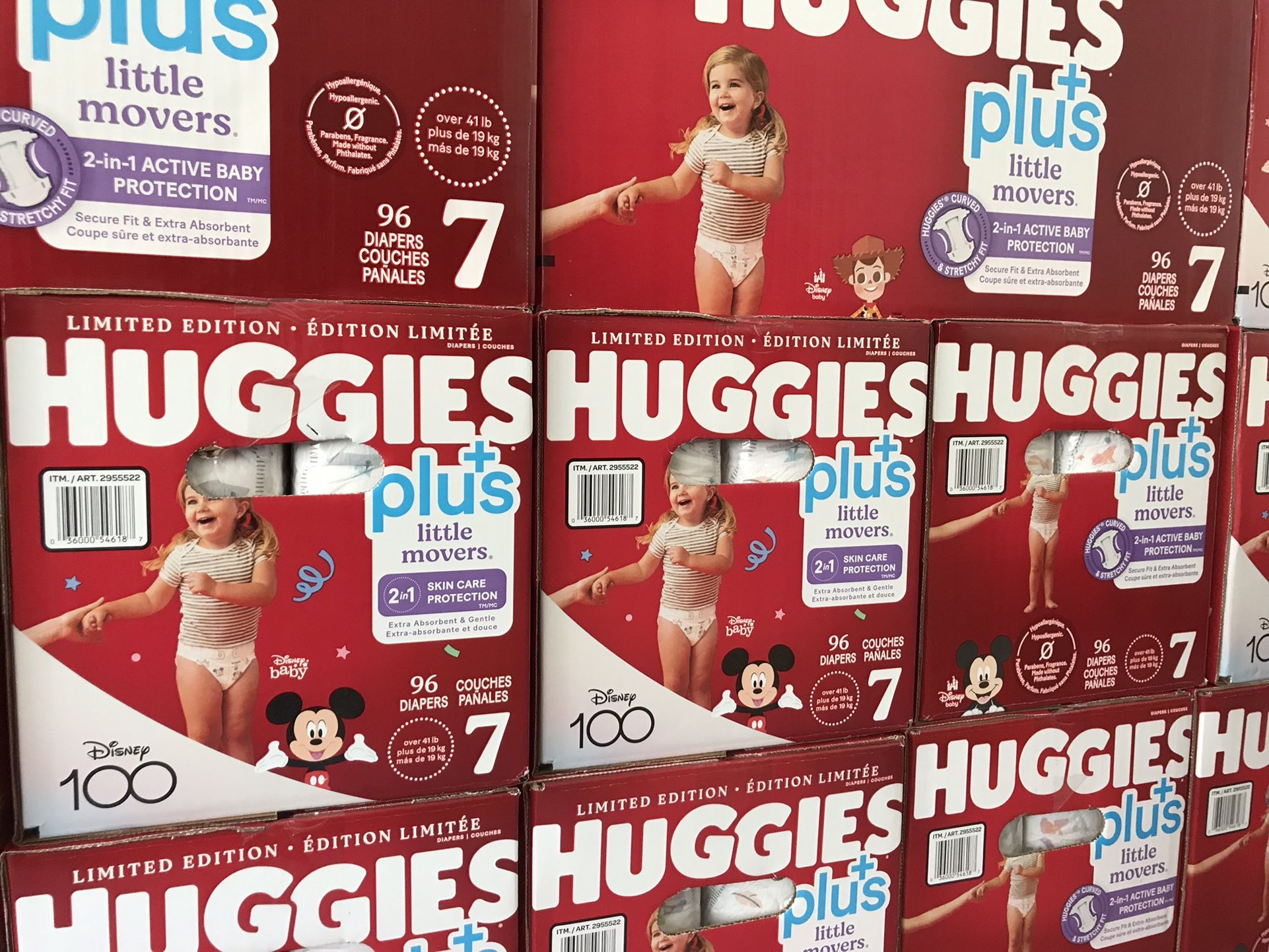 Huggies Little Movers Plus Size 7/96 Diapers 