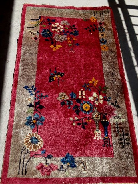 2 X 1920 Chinese Art Deco Antique Rugs
