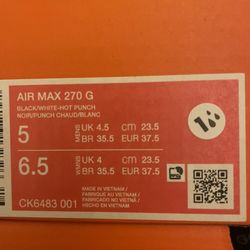 Airmax 270 G’s Brand New Real Nikes