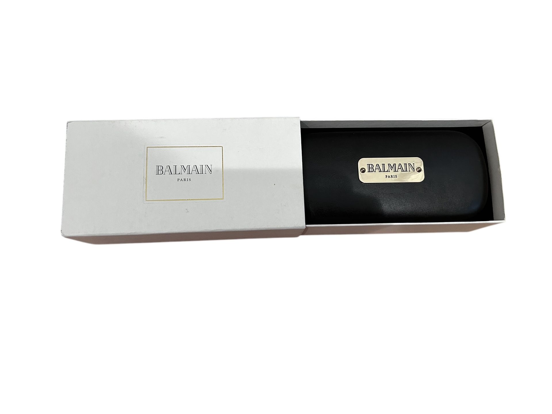 Balmain Paris Eyeglass Sunglass Hard Case Black Clamshell, box and pouch Balmain Paris Eyeglass Sunglass Hard Case Black Clamshell  main image 3