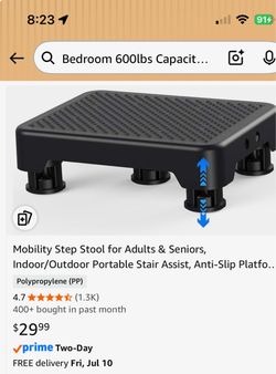 SPACELEAD Mobility Step Stool for Adults Seniors IndoorOutdoor Portable Stair AntiSlip Platform