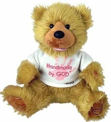 Great Christmas Present-Chantilly Lane Noah "Hand Made By God" Bear 12" With Pink Writing