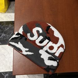 Supreme Camo Big Logo Beanie