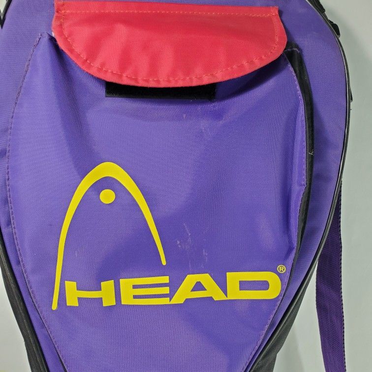 Head Tennis Multiple Rackets 2-3 Carry Bag Flap Closure Fron Pocket Purple Yellow Red