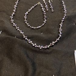 Silver Set (Cristal Cut , Color Purple )