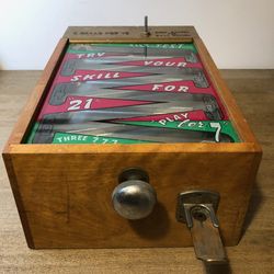 Vintage Coin Operated Arcade Trade Stimulator – Tilt Test Try Your Skill – Pre-Pinball Machine – Working – Original