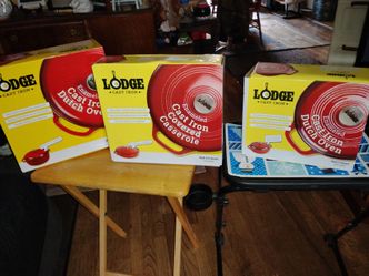 Lodge Enameled Cast Iron Dutch Ovens and Casserole Set