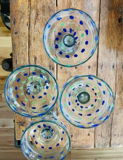 Hand-Blown Margarita Glasses – Set of 4
