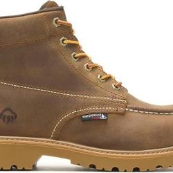 NEW SZ 7 or 8.5 w Men WATERPROOF Work Boots Wolverine Floorhand Moc Soft Toe 6" Construction Boot