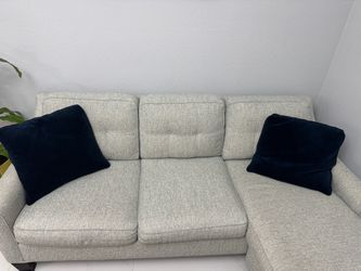 Light Gray Fabric Sectional Sofa