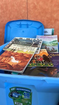 Tub of Native American books