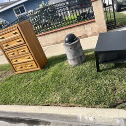 Free! Coffee Table, Dresser, Helmet 