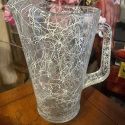 Vintage Hazel Atlas Spaghetti Drizzle Pitcher 