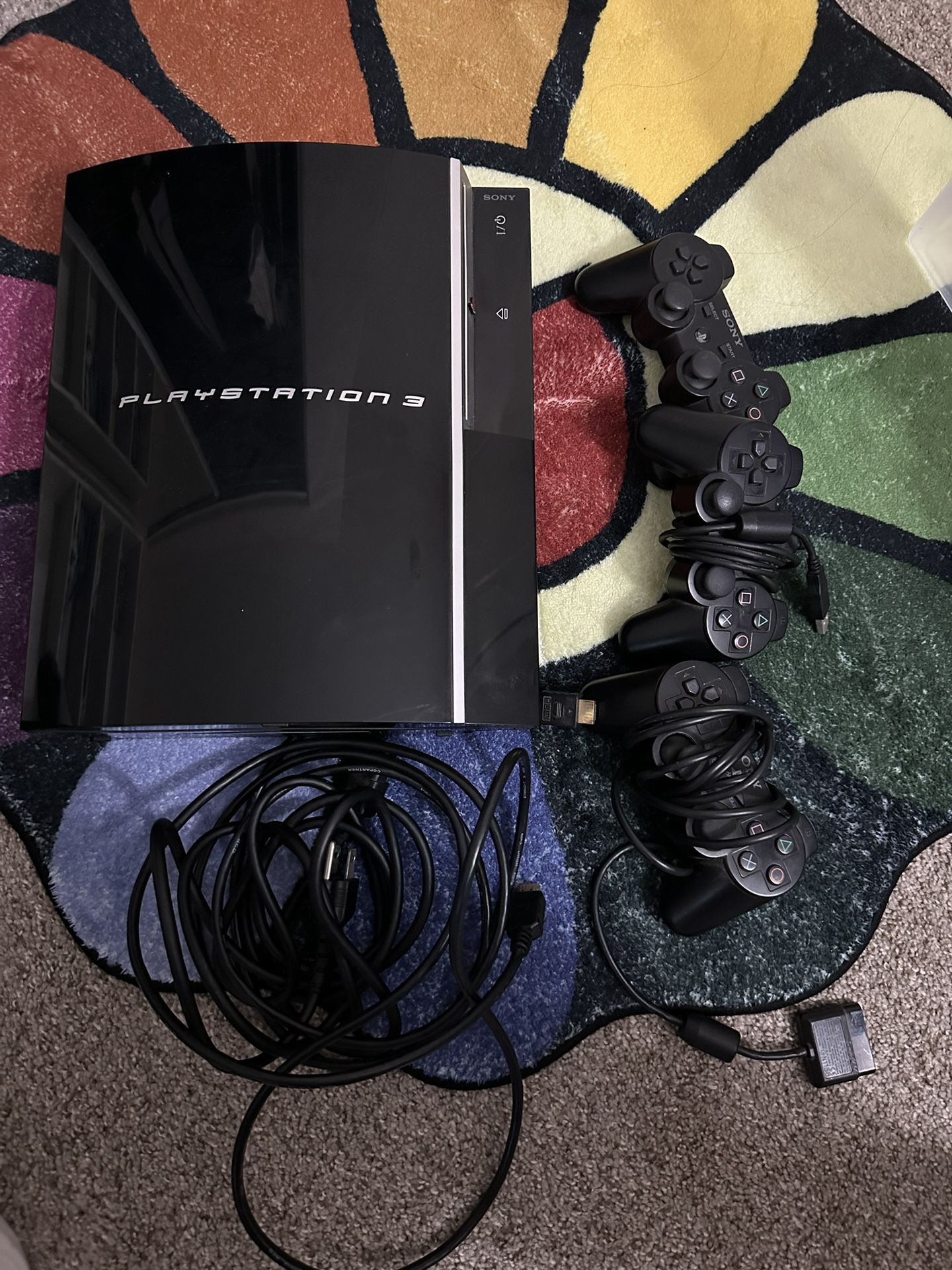 Ps3 with 3 controllers (NOT COMPATIBLE W/ PS2)
