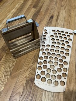 Wooden Caddy & Bottle Cap Display