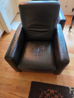 2 Dark Brown Leather Recliners