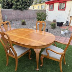Table, Chairs And Hutch Set 