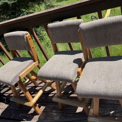 Wooden Swivel Stools