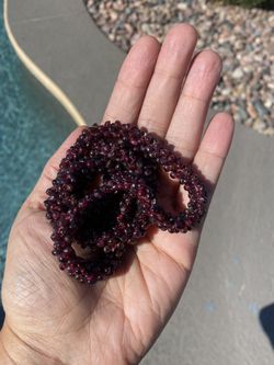 Garnet Rope Necklace 