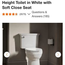 KOHLER
Elmbrook 12 in. Rough In 2-Piece 1.28 GFP Single Flush Elongated Chair Height Toilet in White with Soft Close Seat
