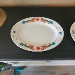 Plates vintage asian
