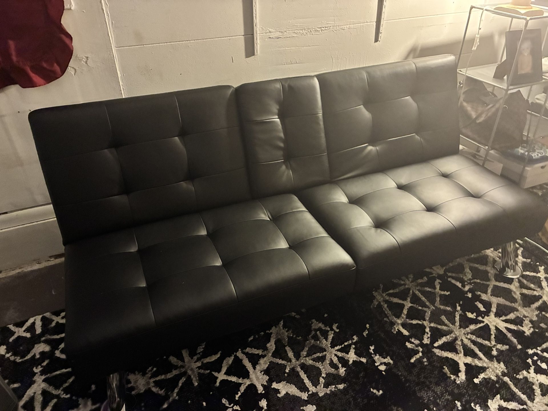 Tv, Night Stand, Sofa Dinning Table Two Leather Chairs 