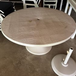 White Outdoor Table