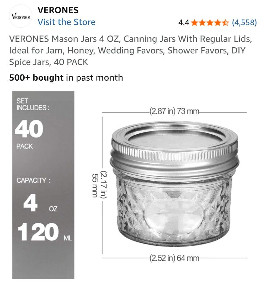 4oz Mason Jars