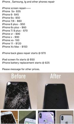 iPhone, iPad, samsung, lg screen