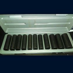 1/2" deep impact metric socket set New $20.00