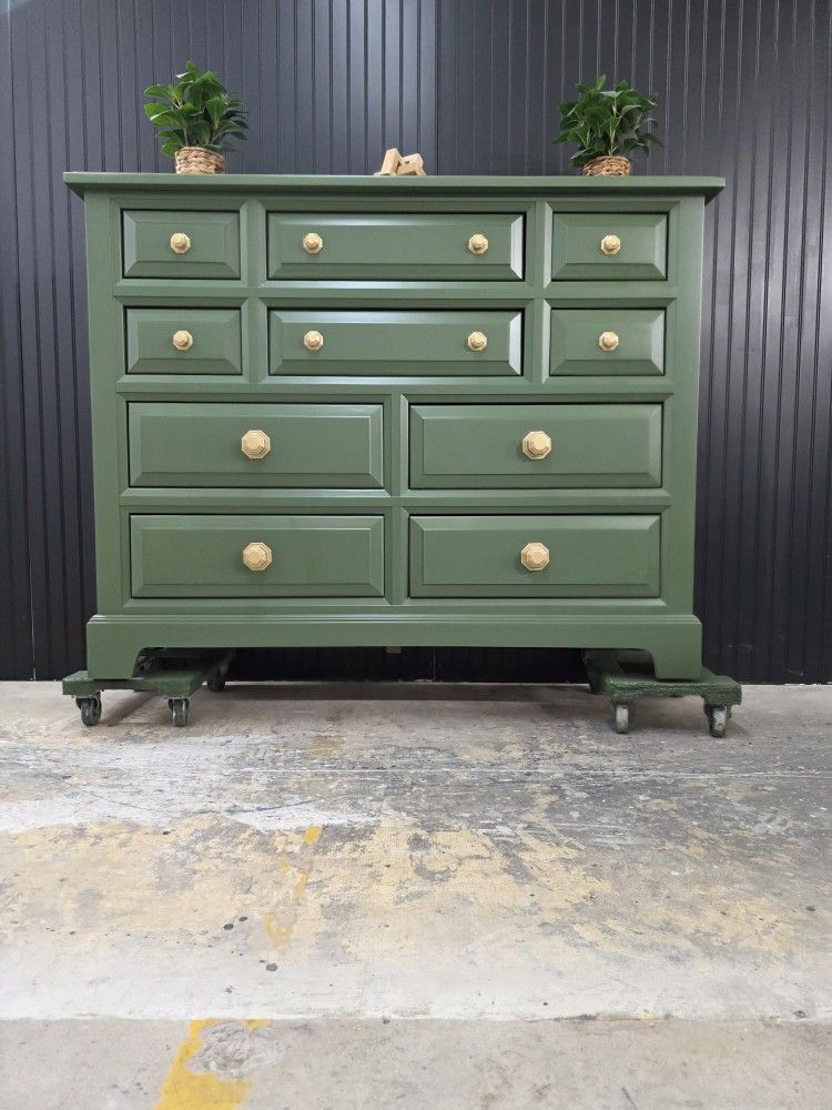 Solid Wood Refinished Dresser By Bassett
