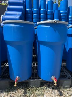 20 Gal. Water Storage Barrel W/ Brass Spigot