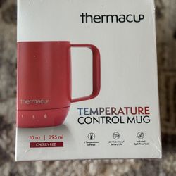 Thermacup Temperature Control Mug, Cherry Red, 10oz NEW