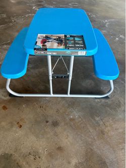 Kids’ Blue Foldable Picnic Table – Lifetime Brand