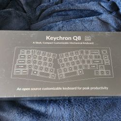 Keychron Q8 Alice Layout 65% Mechanical Keyboard w/Knob - New, Sealed 