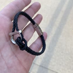  Ferragamo Double Woven Leather Bracelet