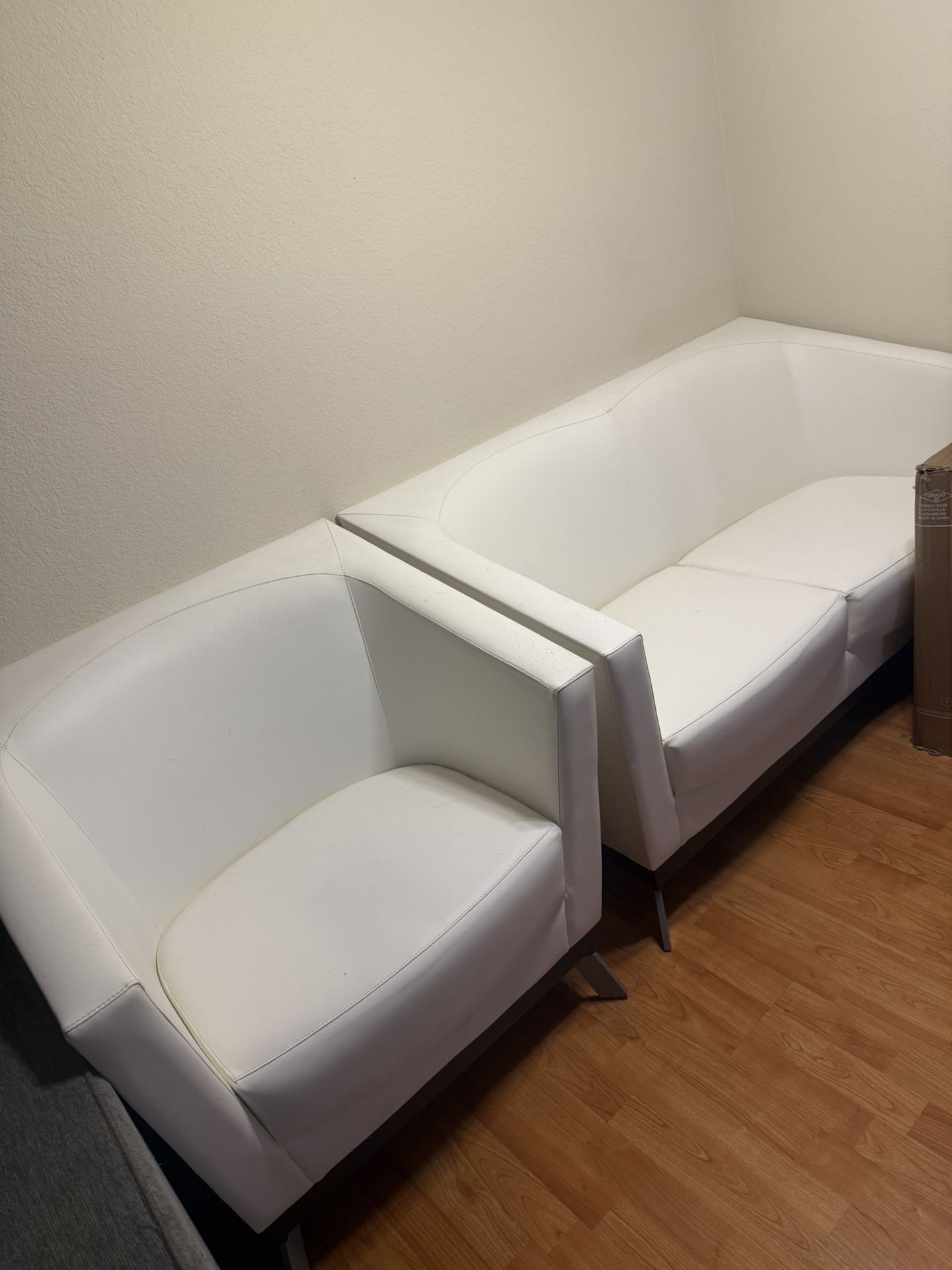 White Pleather Couches