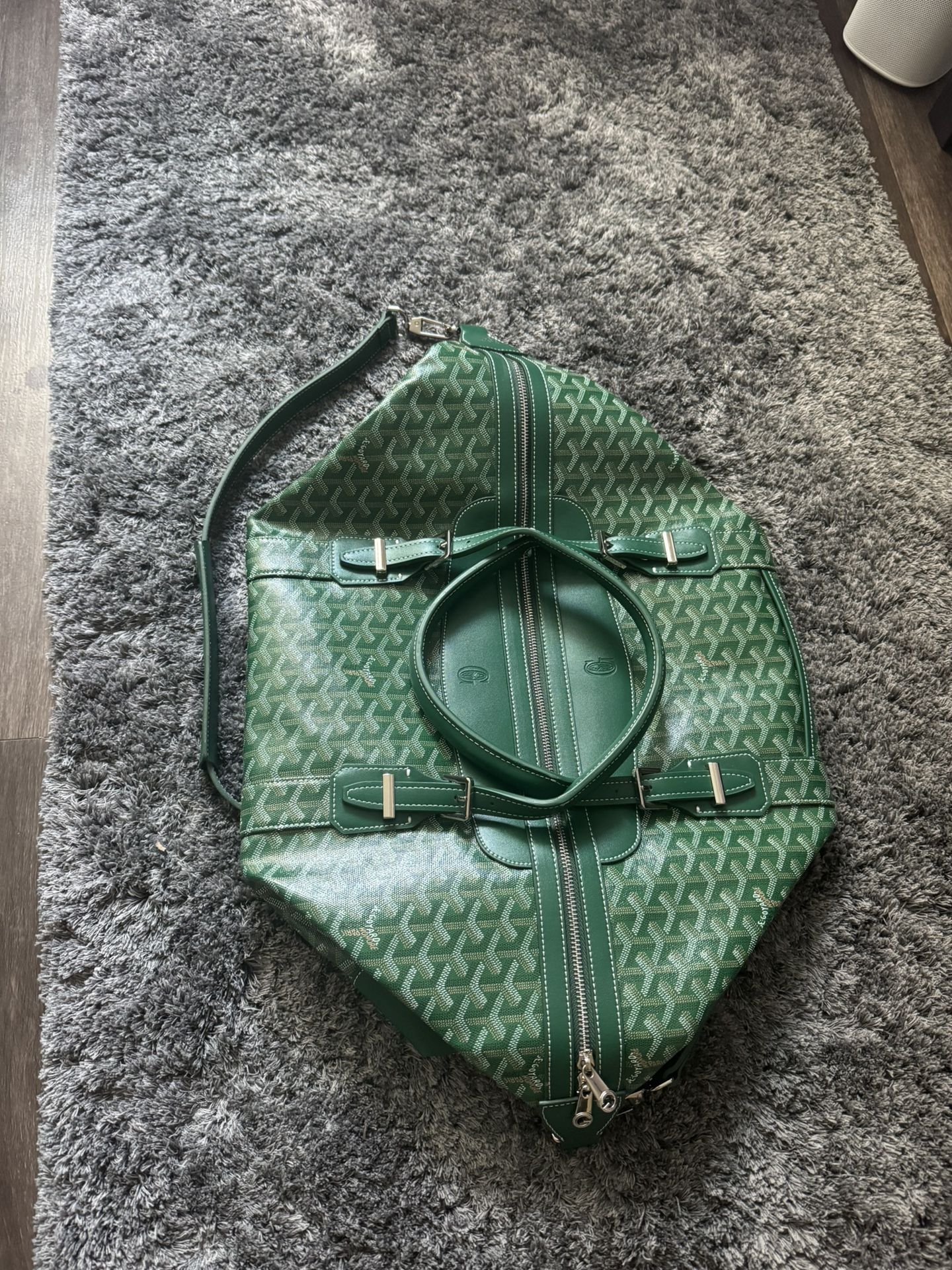 Goyard Boeing 55 Duffel Travel Bag – Green Goyardine Canvas – Very Good Condition (No Receipt)