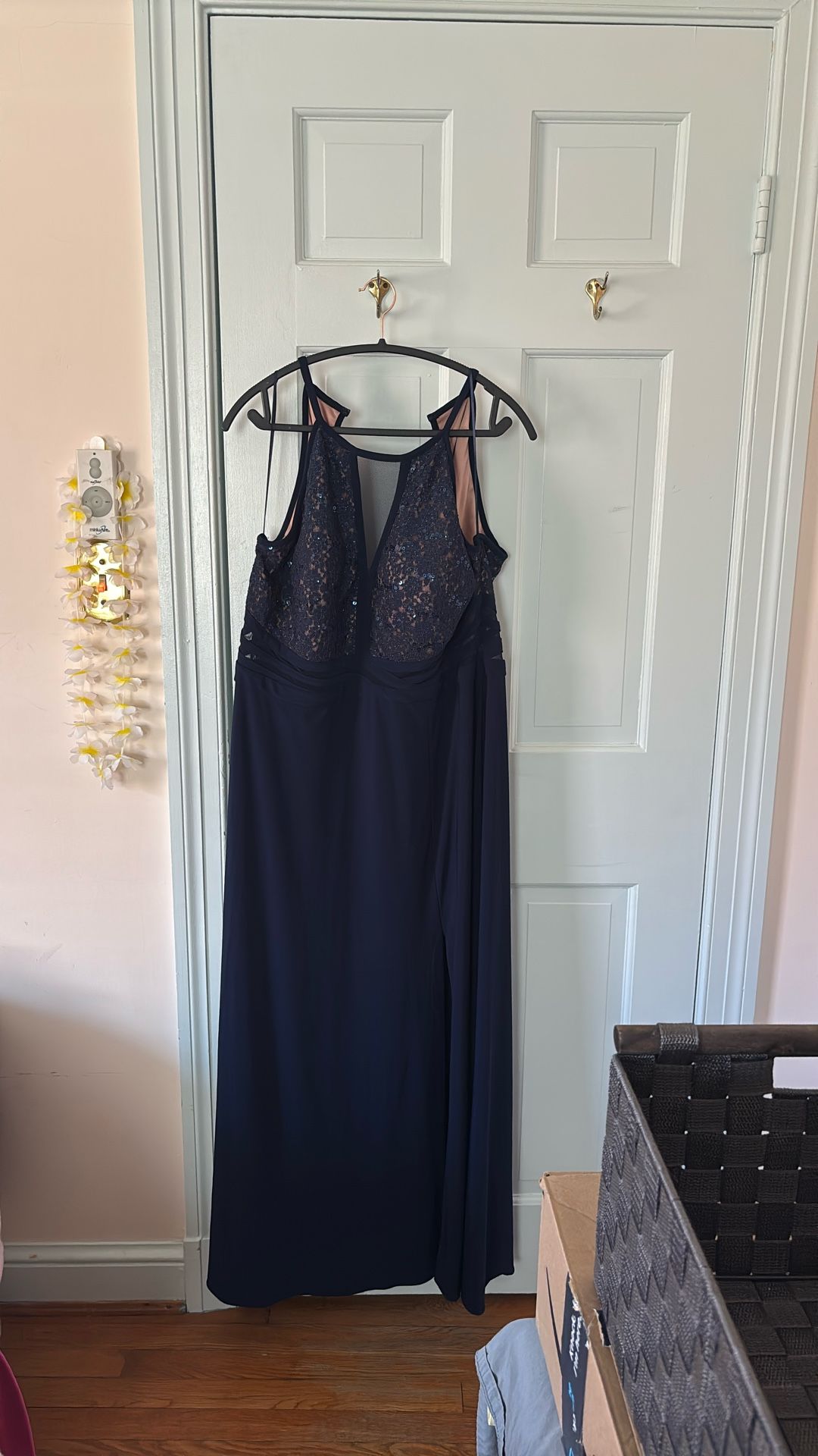 Elegant Navy Evening Gown 