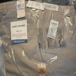 Dockers Easy Khaki Slim Fit 38W 30L Brand New
