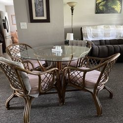 Used rattan dining set best sale for sale