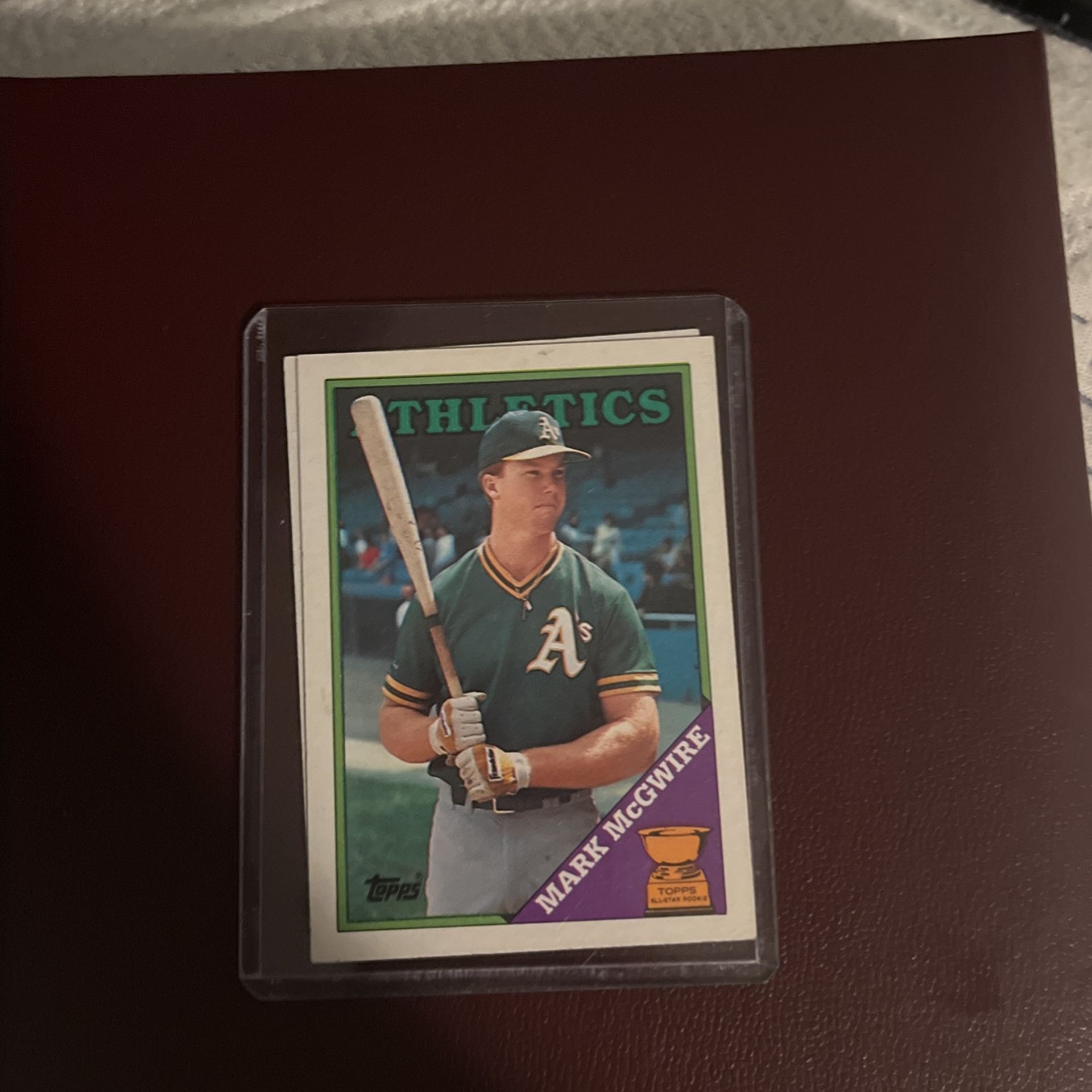 1988 Mark McGwire TOPPS All-Star Rookie Multiple Error Card #580