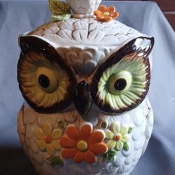Vintage 70s Style Owl Vase