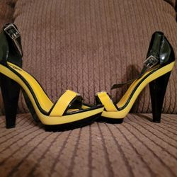 Black and Yellow Heels