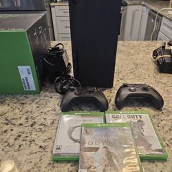 Microsoft Xbox Series X 1TB Video Game Console - Black 3 Games, 2 controllers